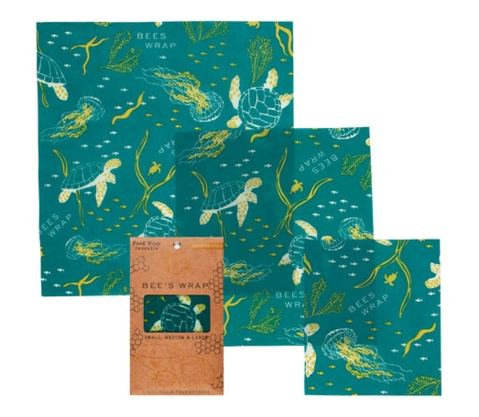 Bee's Wrap 3-pakkaus, Oceans