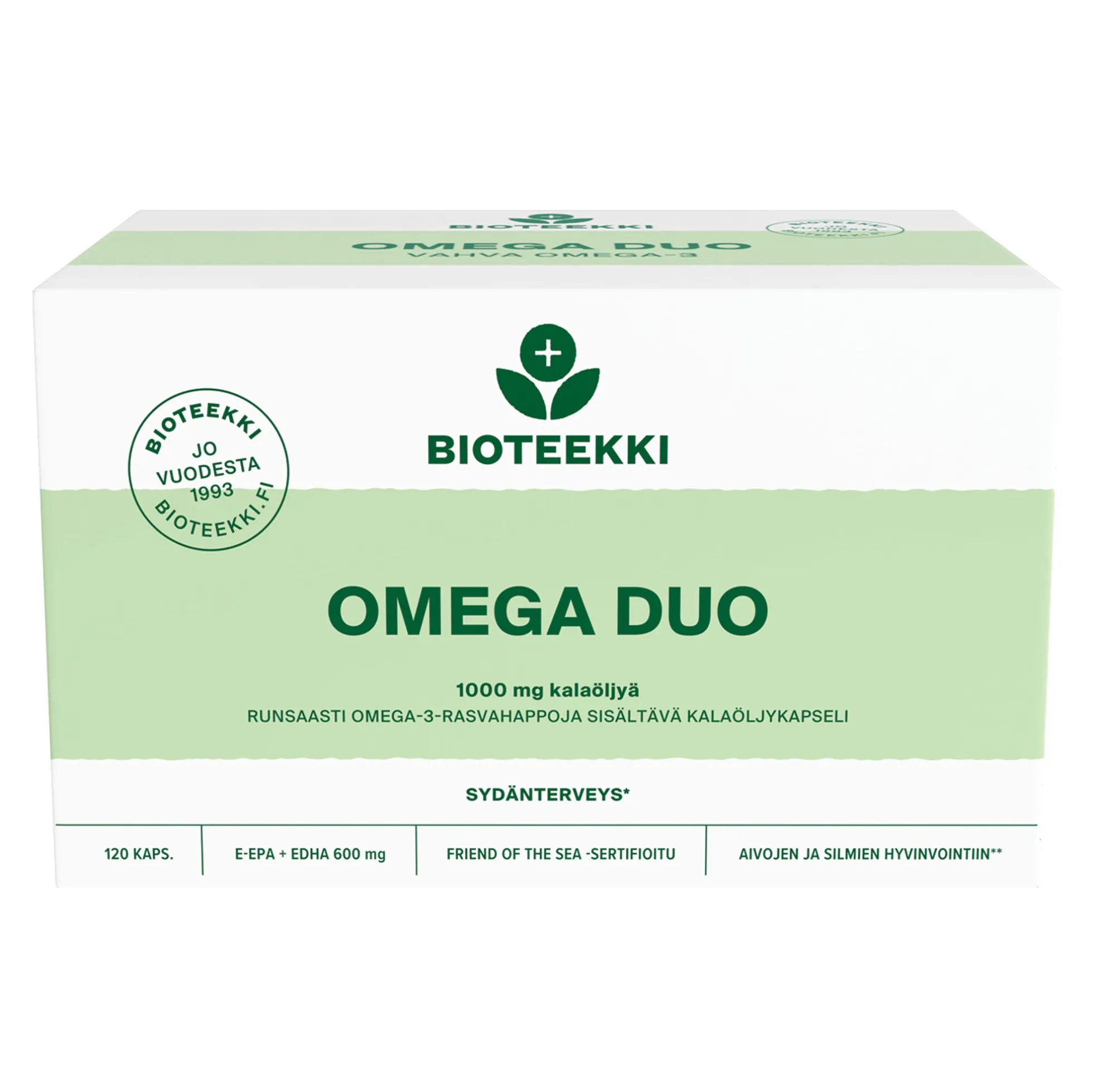 Bioteekki Omega Duo 120 kaps.650 mg, 170 g