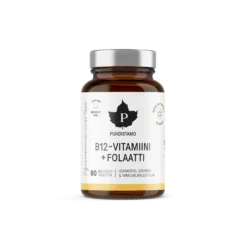 B12-vitamiini + Folaatti, vadelman makuinen