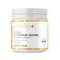 C-vitamiinijauhe, 1000 mg, 200 g
