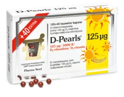 D-Pearls 125 ug Extra, 120+40 kaps.