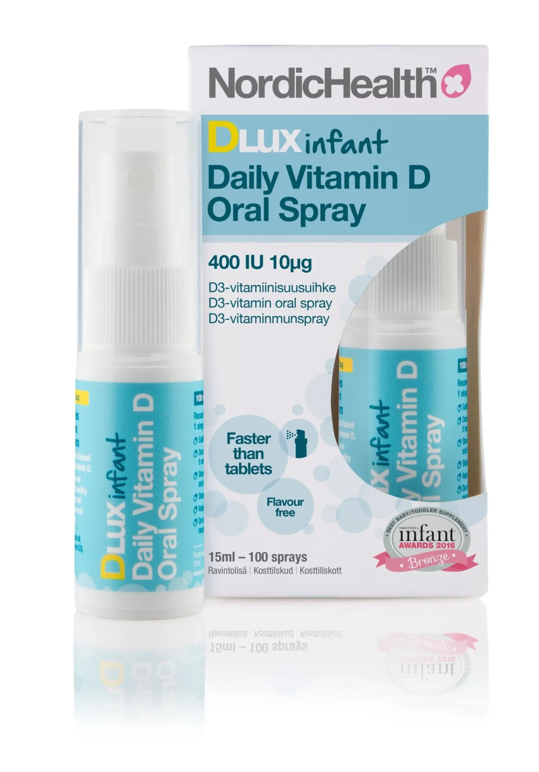 D-vitamiinisuihke vauvoille ja pikkulapsille (DLux Vauva), 15 ml