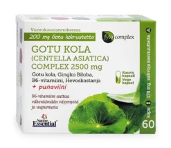 Fytocomplex Gotu Kola + Hevoskastanja + Neidonhiuspuu + punaviininlehti + B6