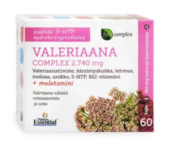 Fytocomplex Valeriaana + 5-htp + Melatoniini + Kärsimyskukka + Lehmus + Sitruunamelissa