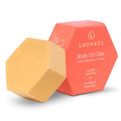Glow body oil cake, sparkling, 55 g