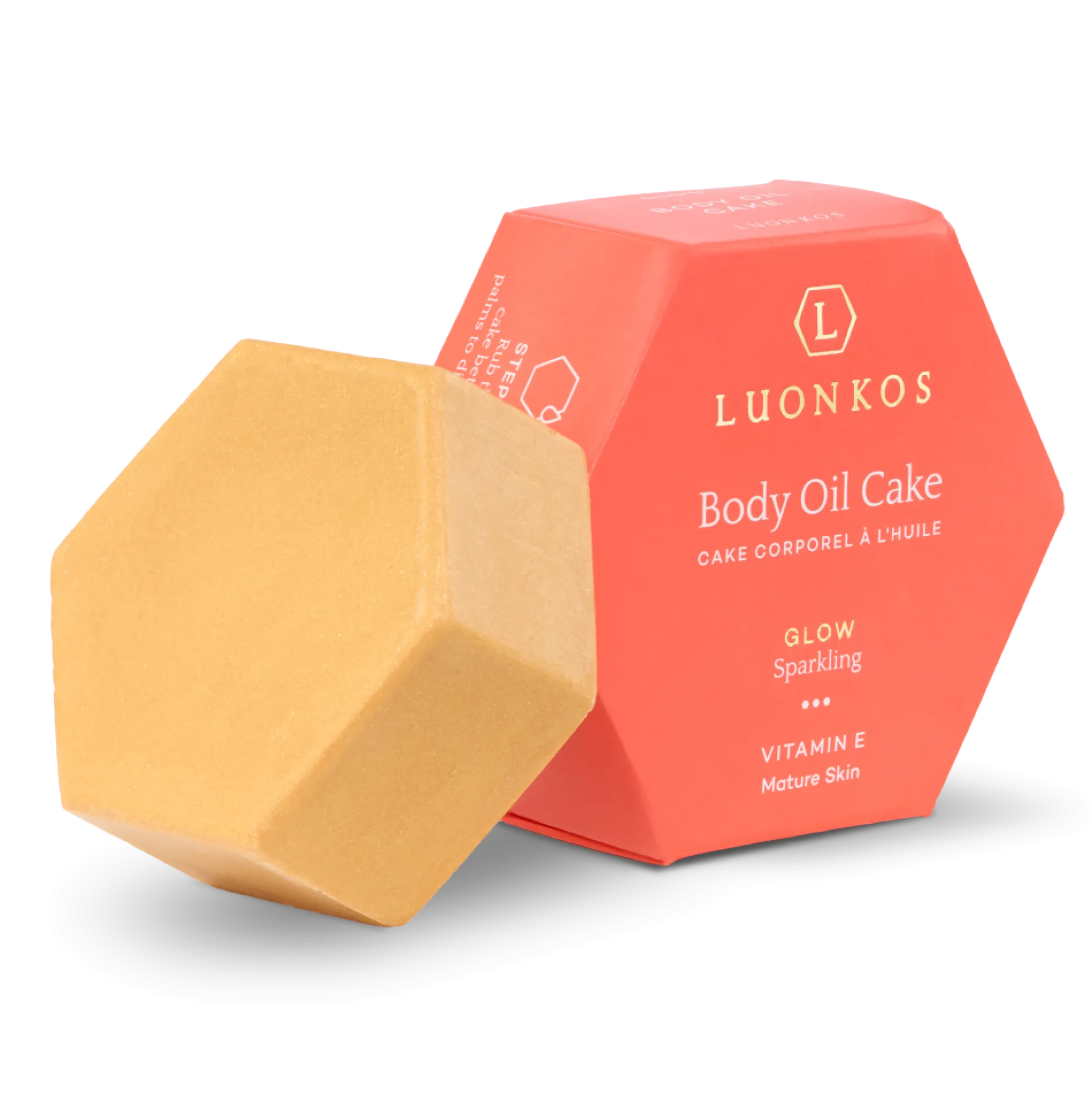Glow body oil cake, sparkling, 55 g