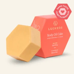Glow body oil cake, sparkling, 55 g