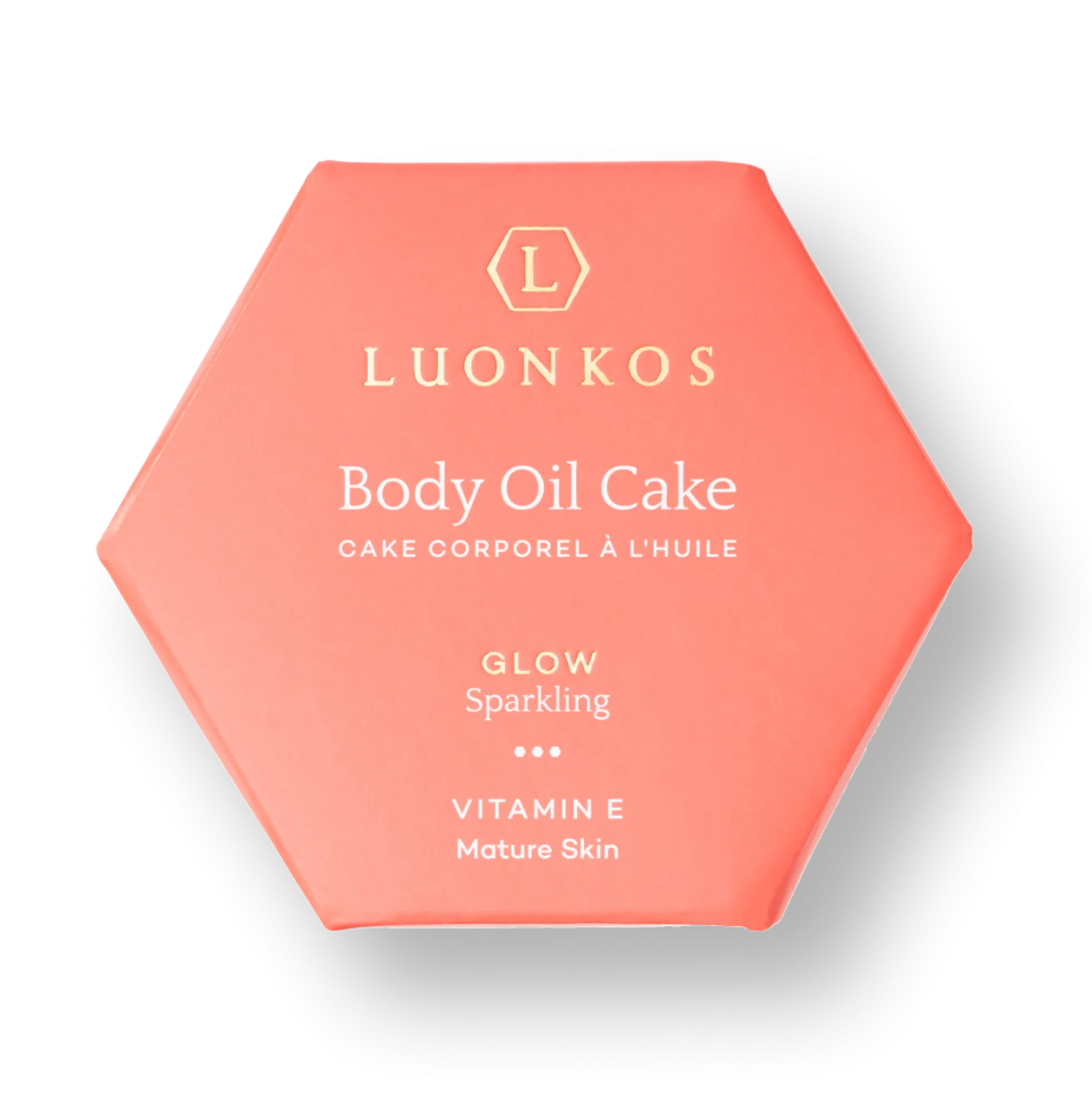 Glow body oil cake, sparkling, 55 g