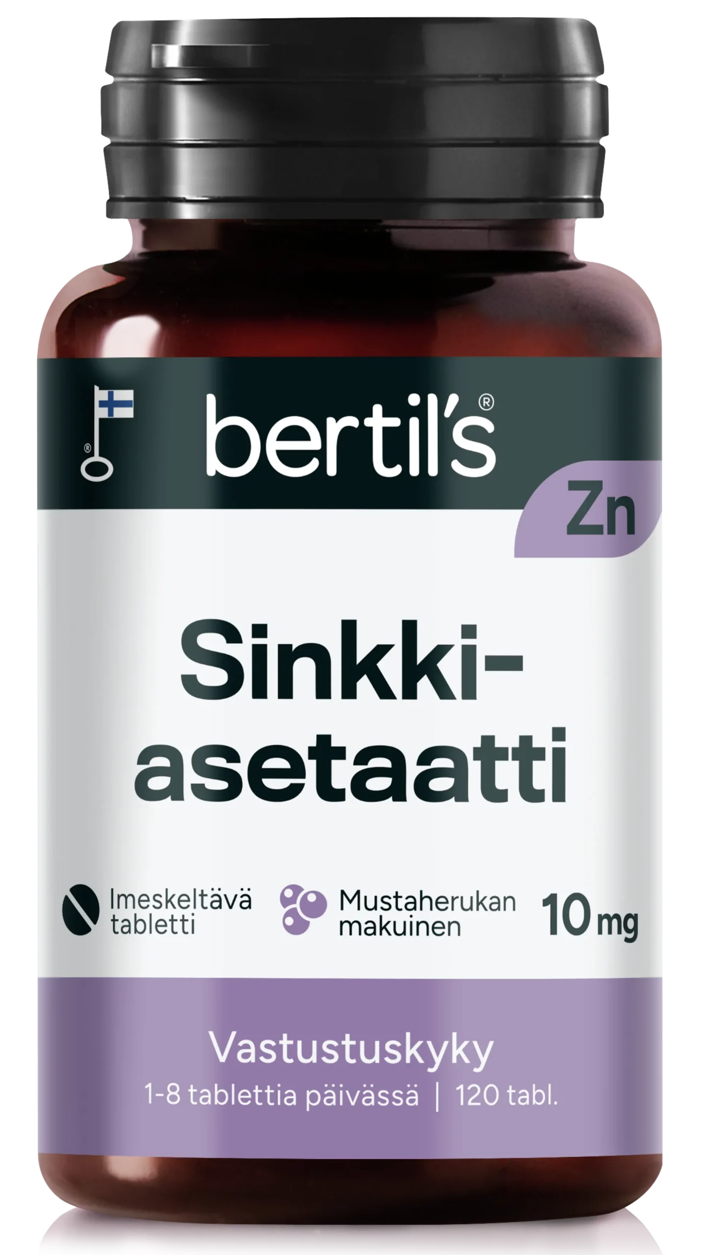 Imeskeltävä sinkkiasetaatti, 120 tbl
