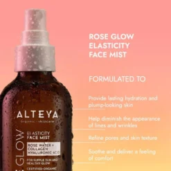 Kasvosuihke Glow-Ruusuvesi+Kollageeni, 120 ml