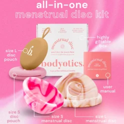 Kestokuukautissuoja, beige-pinkki, 2 kpl