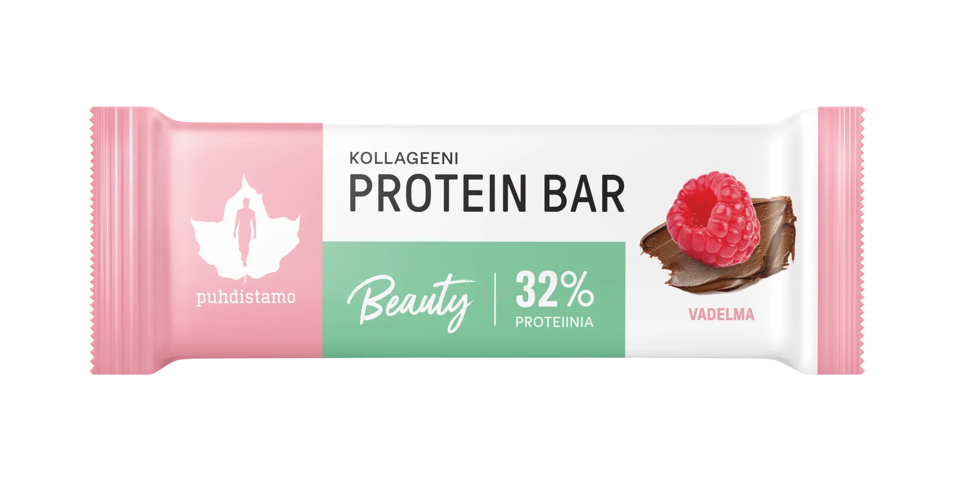 Kollageeni-proteiinipatukka, vadelma (Beauty-kollageenipatukka), 30 g