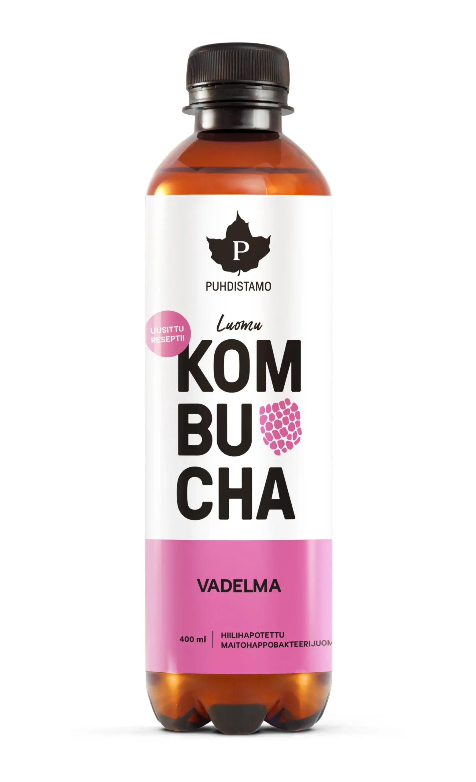 Kombucha Vadelma, Luomu 400 ml