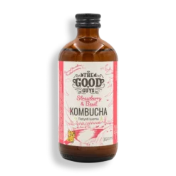 Kombucha-strawberry-basil, 350 ml
