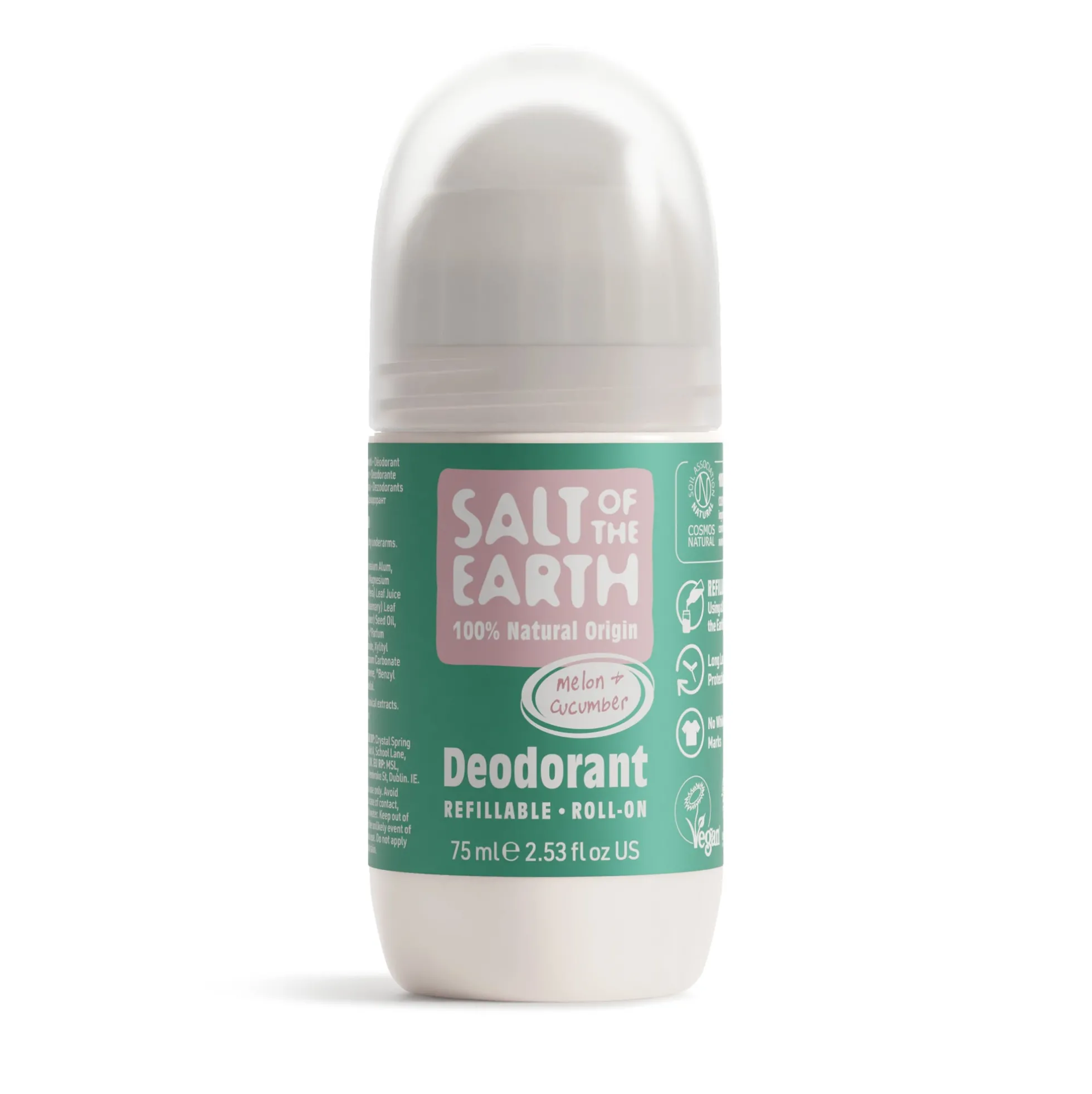 Kristallisuoladeo, Roll-on, Meloni & Kurkku, 75 ml