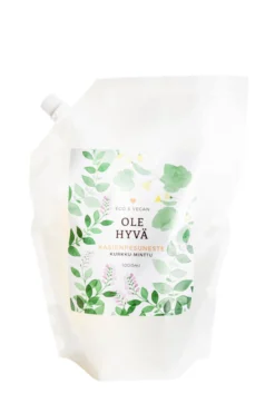 Käsienpesuneste, kurkku-minttu, täyttöpussi, 1000 ml