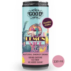 Lemon Vice & Ginger Natural Energy Drink, 330 ml