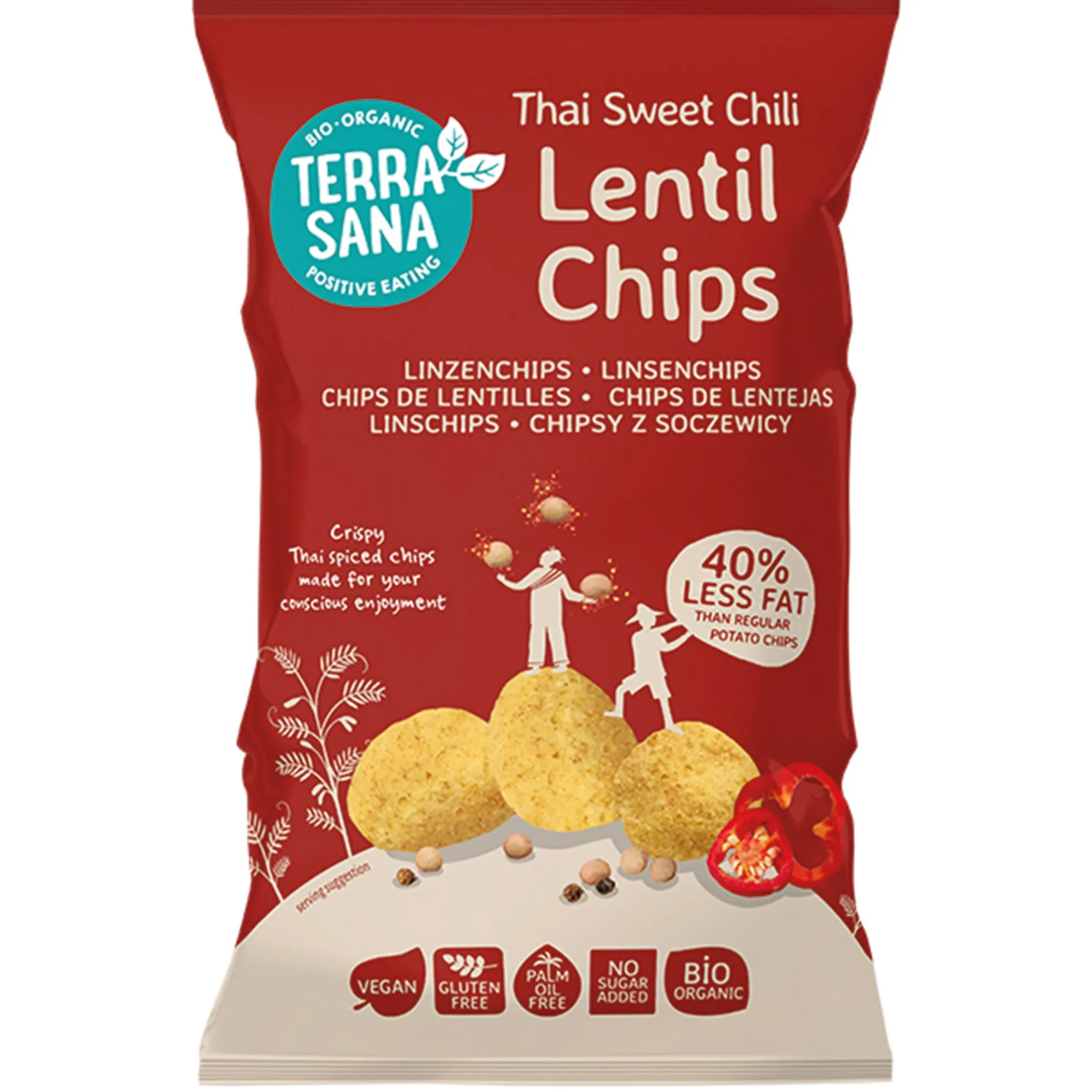 Linssisipsi, sweet chili, 75 g