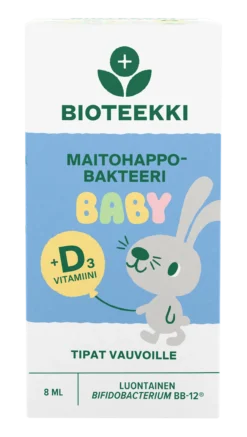 Maitohappobakteeri Baby + D3 Tipat, 8 ml