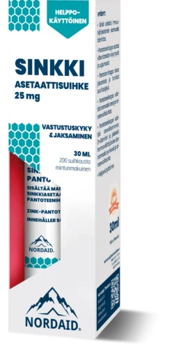 Nordaid Sinkkiasetaatti-pantoteenihapposuihke 30 ml