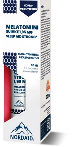 Nordaid Sleep Aid Strong -melatoniinisuihke 1,95 mg, 30 ml