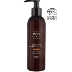 Nourishing Shower & Bath Oil with Hemp & E (Ravitseva suihku- ja kylpypöljy), 200 ml