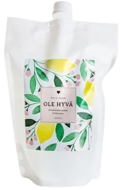 Pyykinpesuaine, sitruuna, täyttöpussi, 1200 ml