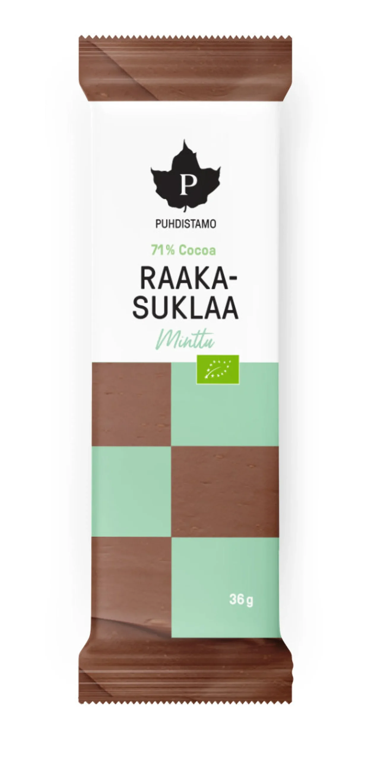 Raakasuklaa, minttu, 36 g
