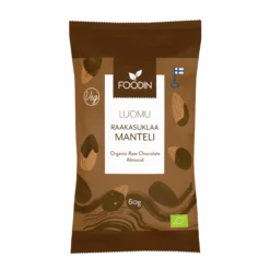 Raakasuklaakuorrutettu manteli, 60 g