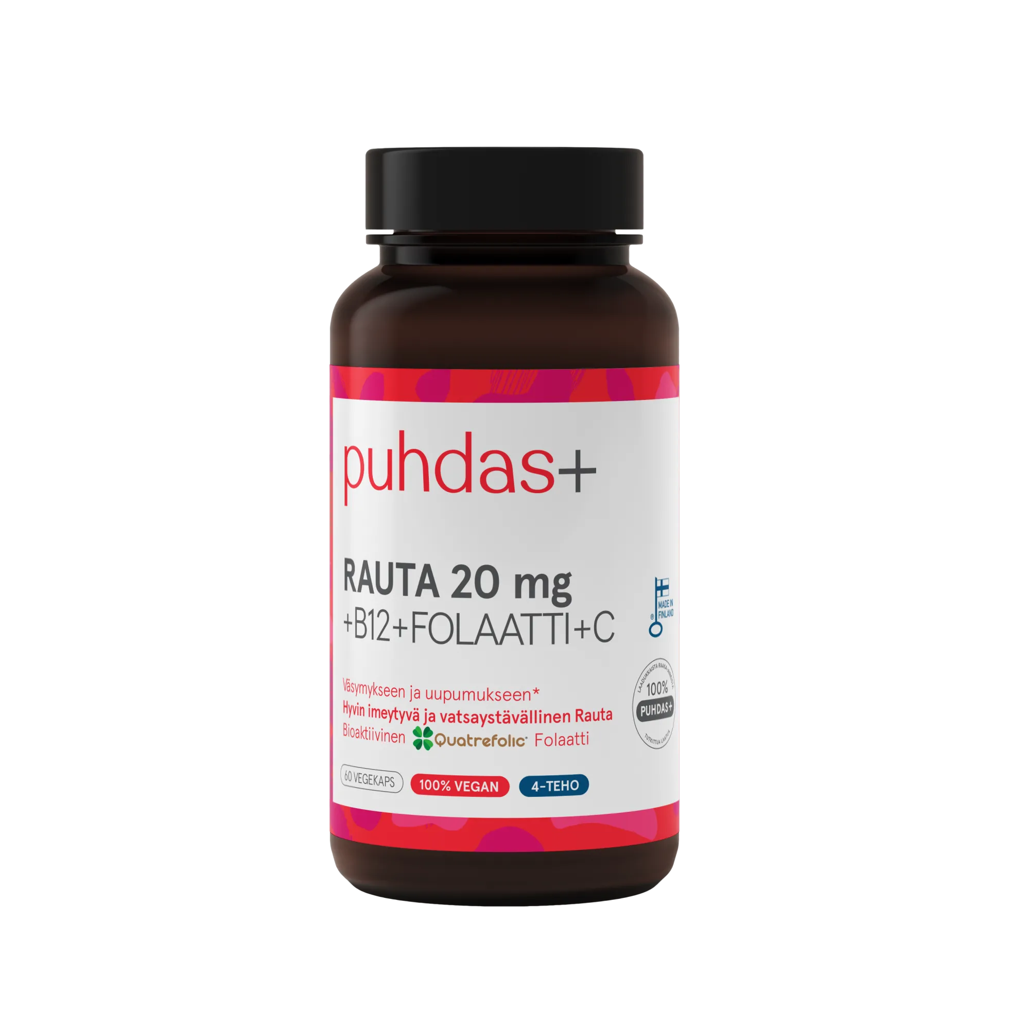 Rauta + B12 + Folaatti + C, 60 kaps., 25 g