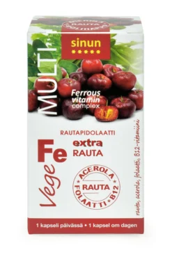 Rautapidolaatti +acerola +folaatti +B12, 60kpl