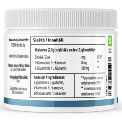 REZCUE Sinkkikarnosiini + Glutamiini, 120 g