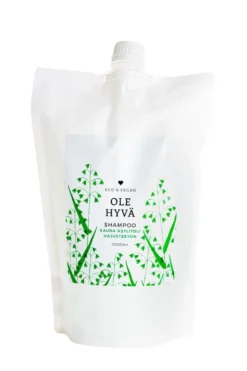 Shampoo, kaura-ksylitoli, hajusteeton, täyttöpussi, 1000 ml