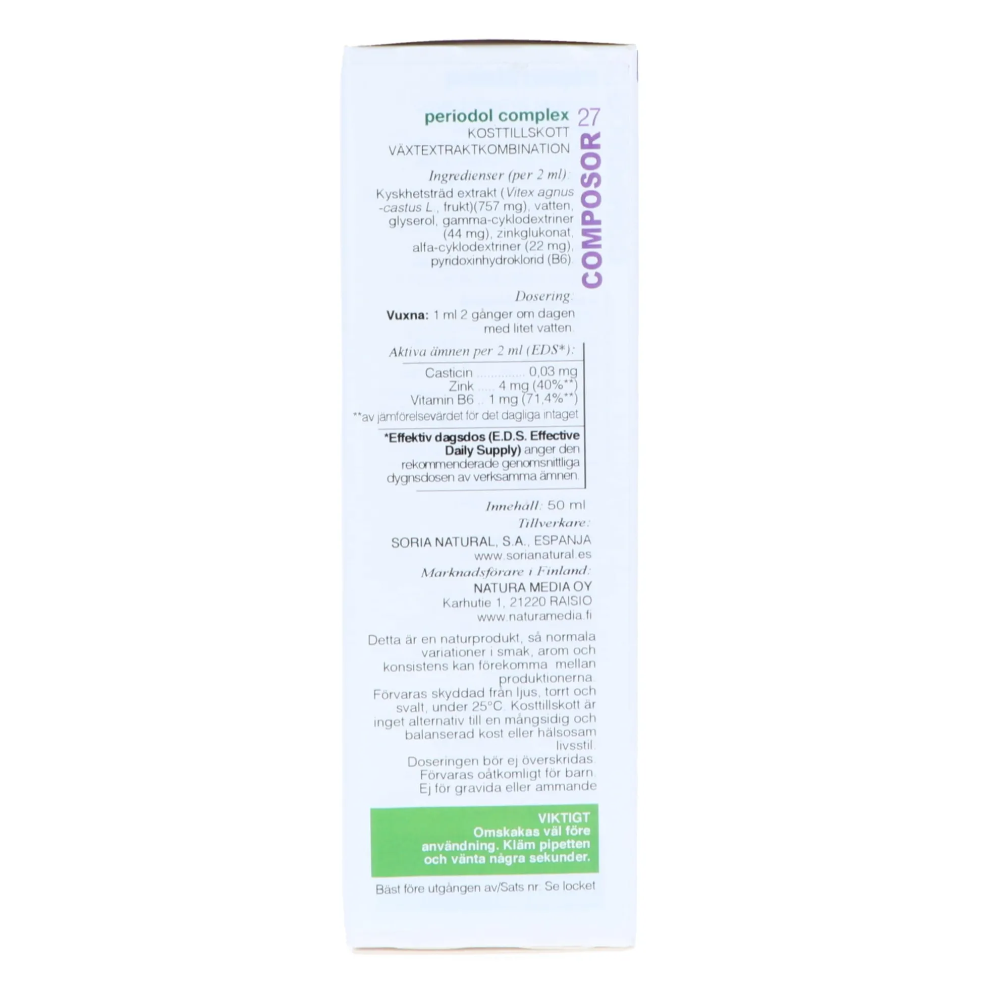 Siveydenpuu, agnus castus (Composor XXI 27 Periodol), 50 ml