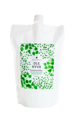Suihkugeeli, kaura-ksylitoli, hajusteeton, täyttöpussi, 1000 ml
