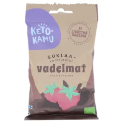 Suklaakuorrutetut vadelmat, 60 g