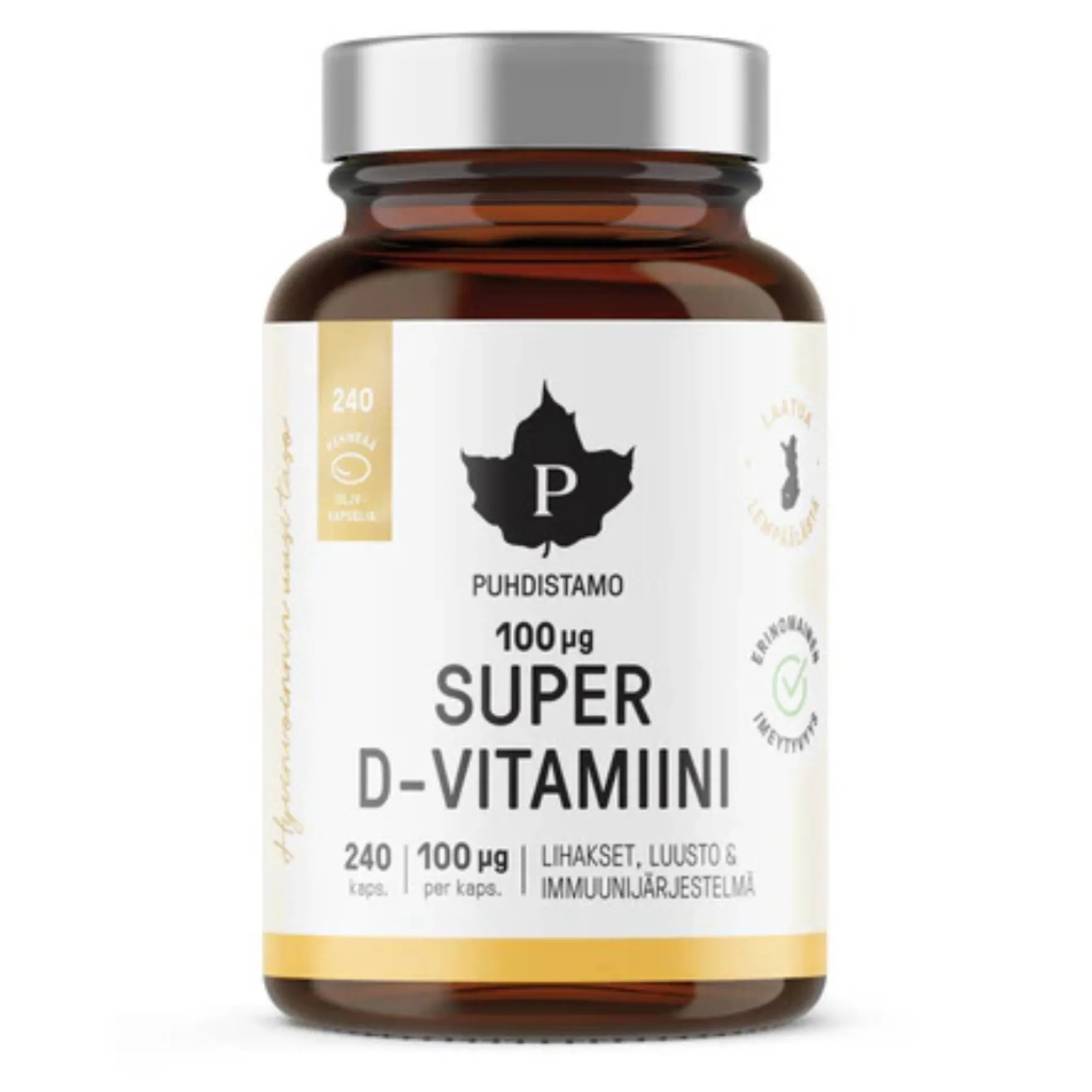 Super D-vitamiini 100ug, 240 kaps, 167 g