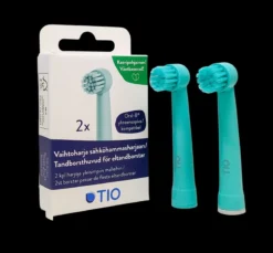 TIO Kasvipohjaiset vaihtoharjat Oral-B sähköhammasharjaan 2 kpl, Lagoon / Pebble