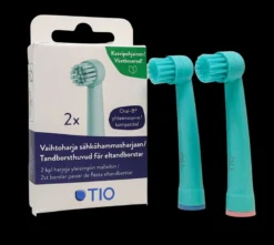 TIO Kasvipohjaiset vaihtoharjat Oral-B sähköhammasharjaan 2 kpl, Glacier / Coral