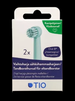 TIO Kasvipohjaiset vaihtoharjat Oral-B sähköhammasharjaan 2 kpl, Glacier / Coral