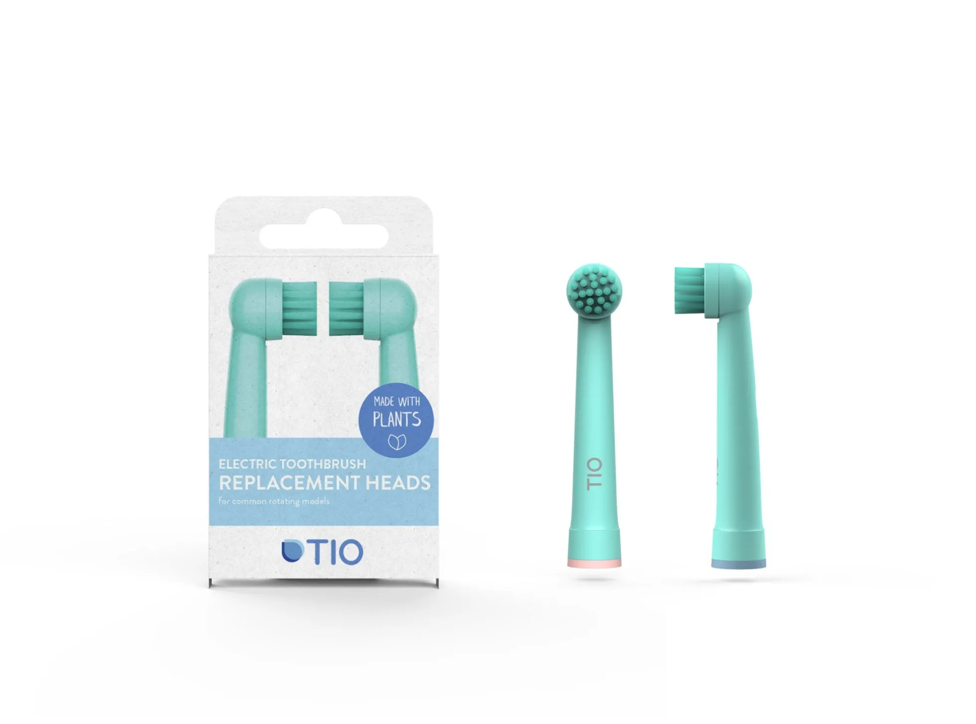 TIO Kasvipohjaiset vaihtoharjat Oral-B sähköhammasharjaan 2 kpl, Glacier / Coral