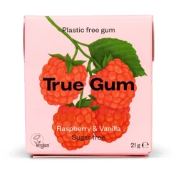 True Gum Vadelma-vaniljapurkka, 20 g