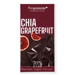 Tumma suklaa 70 %, chia-greippi, 60 g