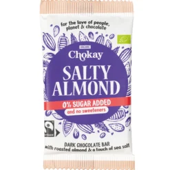 Tumma suklaa 54 % suolainen manteli, 70 g