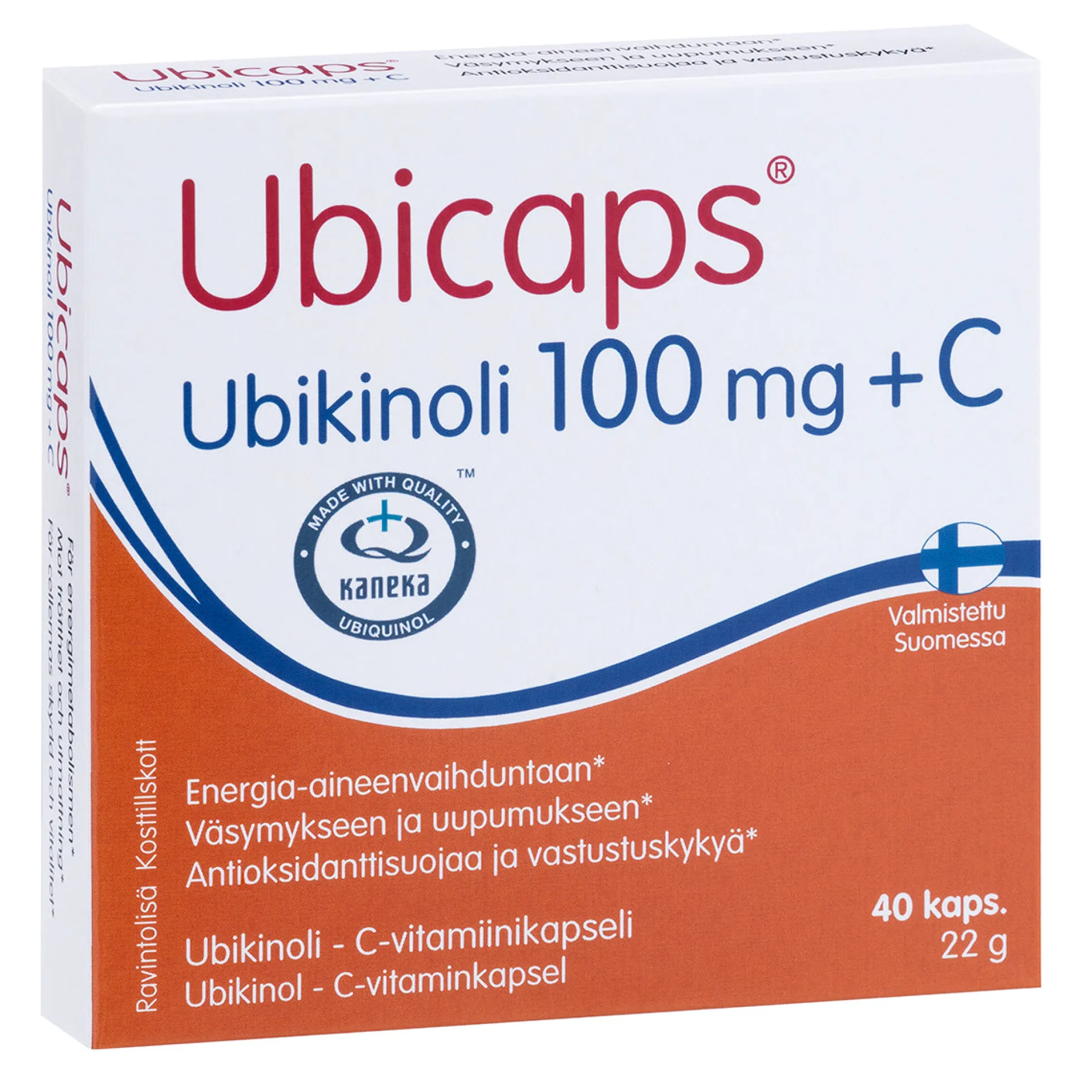 Ubikinoli 100 mg + C-vitamiini, 40 kaps