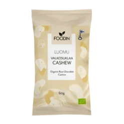 Valkosuklaakuorrutettu cashew, 60g