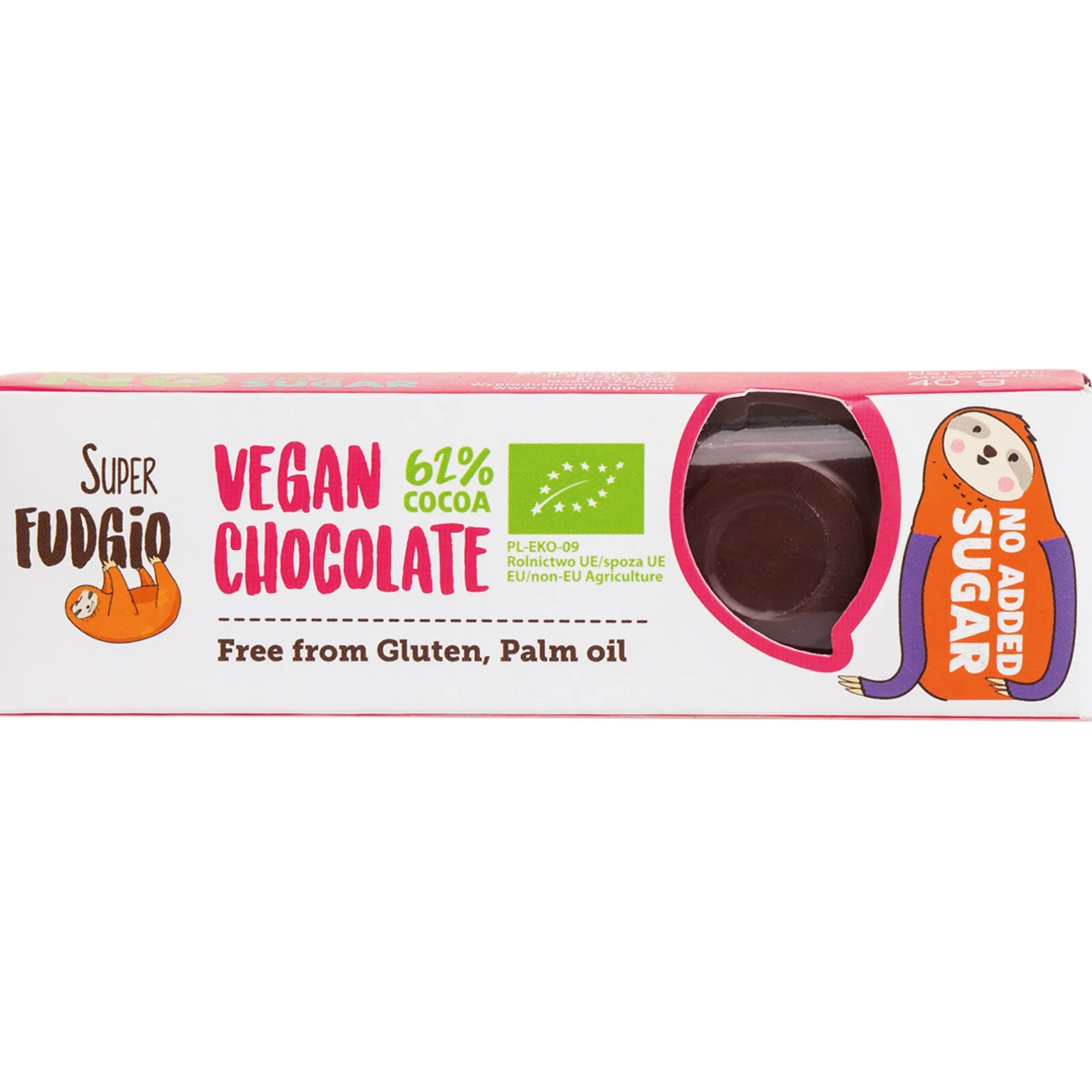 Vegaaninen suklaapatukka 62%, 40 g