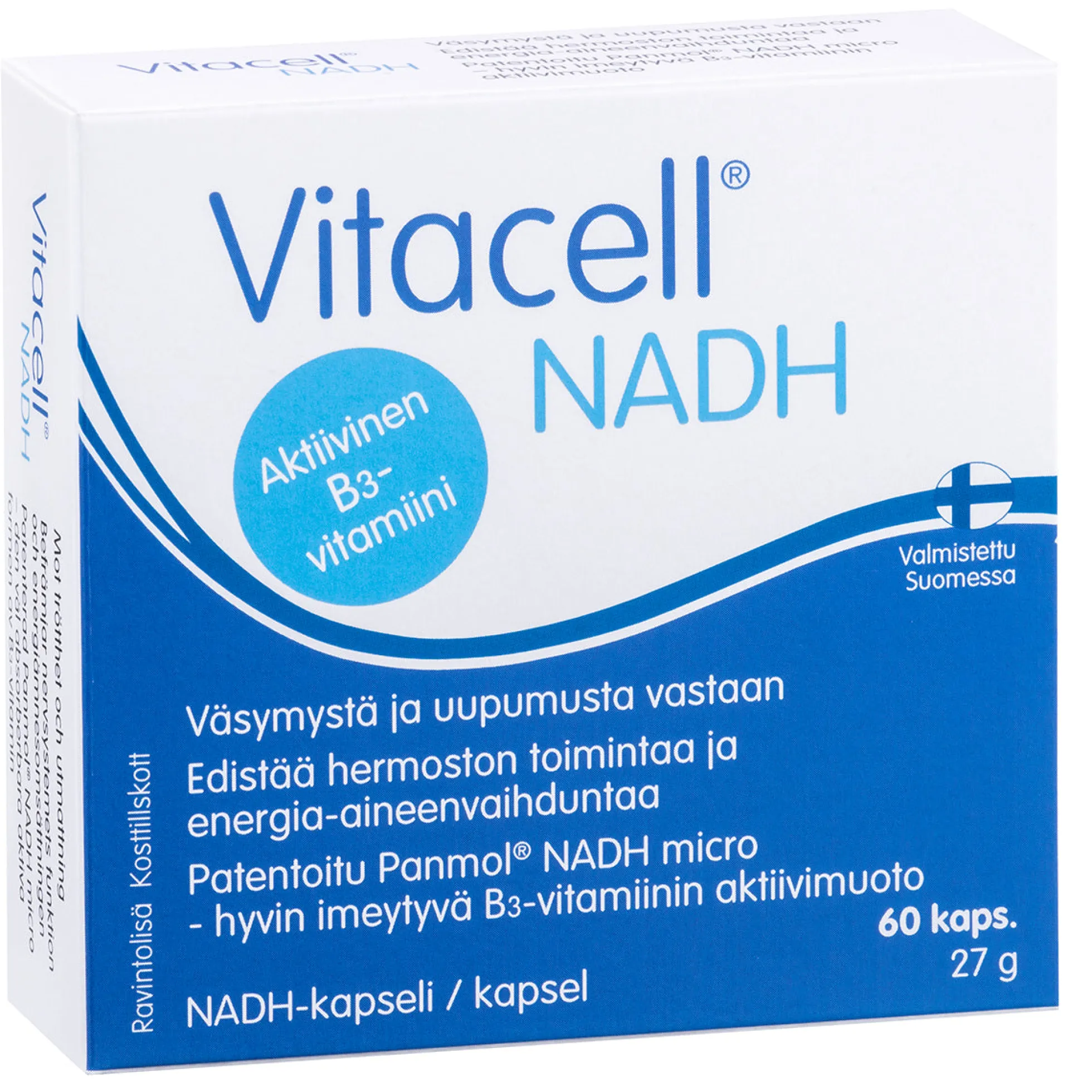 Vitacell NADH, B3-vitamiini (niasiini), 60 kaps.